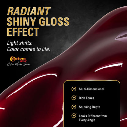 UCB Urethane Ultra Candy Basecoat - Apple Red Candy Basecoat- Quart Gloss Kit