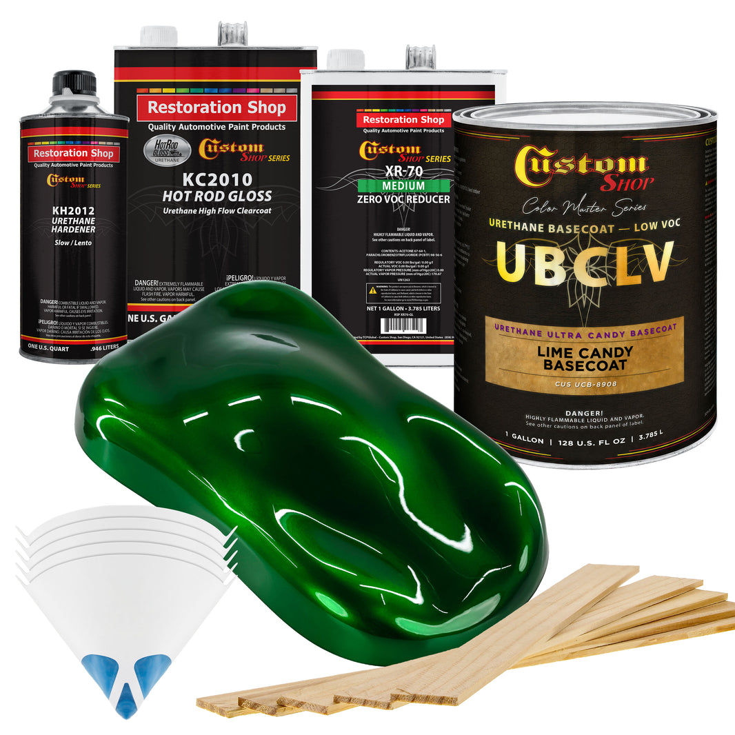 UCB Urethane Ultra Candy Basecoat - Lime Candy Basecoat- Gallon Gloss Kit