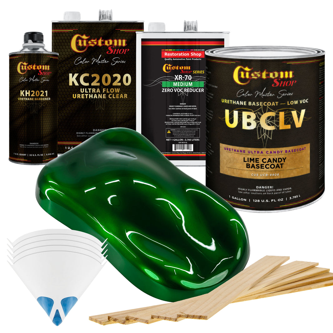 UCB Urethane Ultra Candy Basecoat - Lime Candy Basecoat- Gallon Ultra Flow Kit