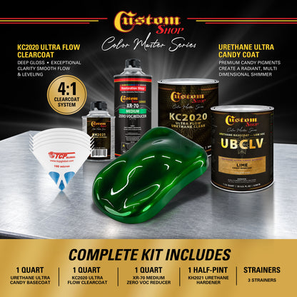UCB Urethane Ultra Candy Basecoat - Lime Candy Basecoat- Quart Ultra Flow Kit