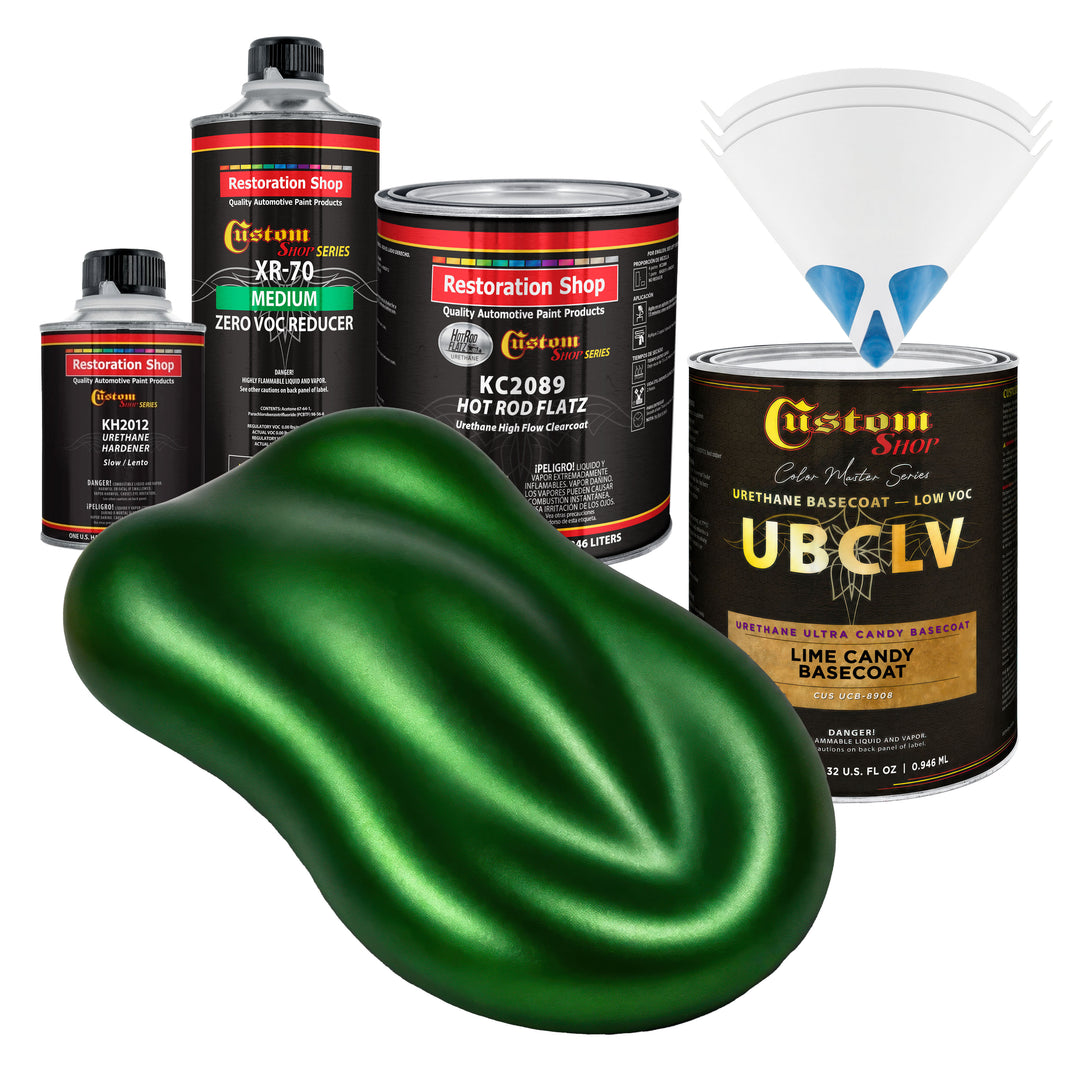 UCB Urethane Ultra Candy Basecoat - Lime Candy Basecoat- Quart Matte Kit