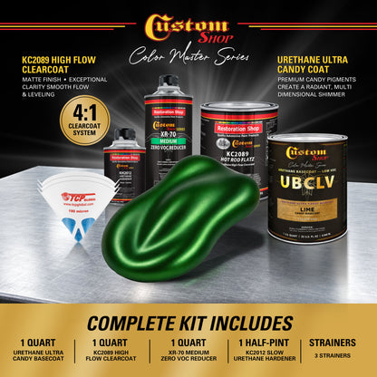 UCB Urethane Ultra Candy Basecoat - Lime Candy Basecoat- Quart Matte Kit