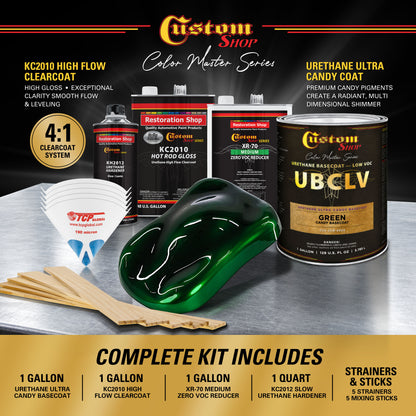 UCB Urethane Ultra Candy Basecoat - Green Candy Basecoat- Gallon Gloss Kit