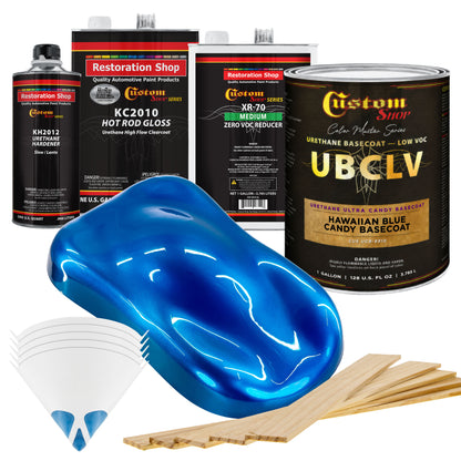 UCB Urethane Ultra Candy Basecoat - Hawaiian Blue Candy Basecoat- Gallon Gloss Kit