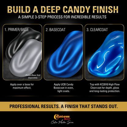 UCB Urethane Ultra Candy Basecoat - Hawaiian Blue Candy Basecoat- Gallon Gloss Kit