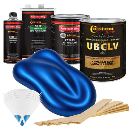UCB Urethane Ultra Candy Basecoat - Hawaiian Blue Candy Basecoat- Gallon Matte Kit