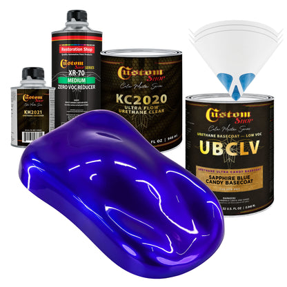 UCB Urethane Ultra Candy Basecoat - Sapphire Blue Candy Basecoat- Quart Ultra Flow Kit