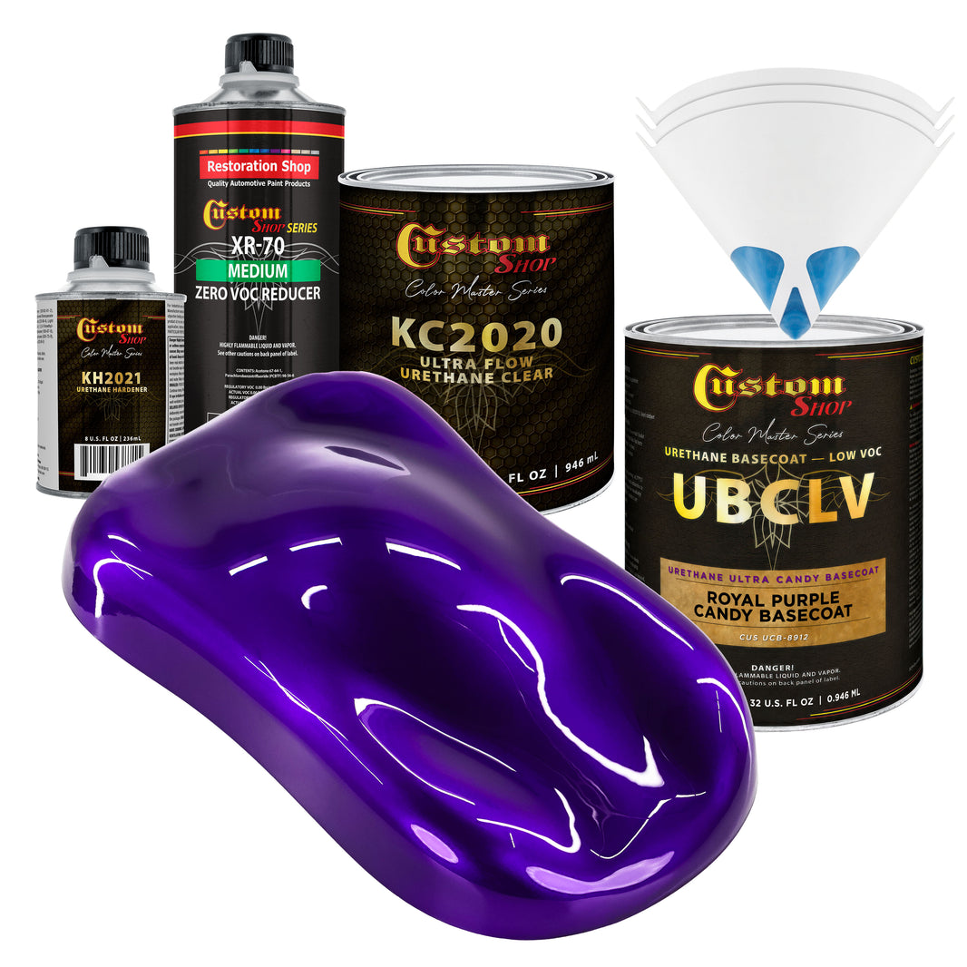 UCB Urethane Ultra Candy Basecoat - Royal Purple Candy Basecoat- Quart Ultra Flow Kit