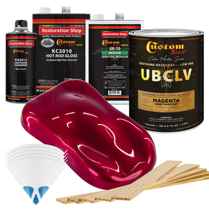 UCB Urethane Ultra Candy Basecoat - Magenta Candy Basecoat- Gallon Gloss Kit