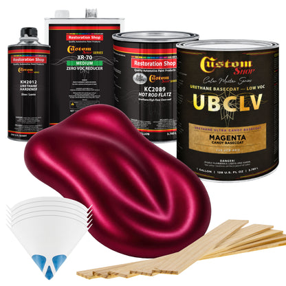 UCB Urethane Ultra Candy Basecoat - Magenta Candy Basecoat- Gallon Matte Kit