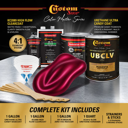 UCB Urethane Ultra Candy Basecoat - Magenta Candy Basecoat- Gallon Matte Kit