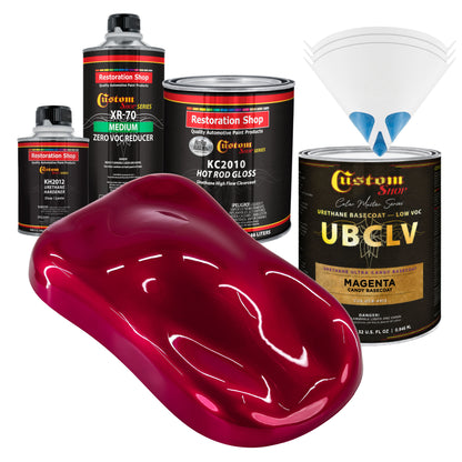 UCB Urethane Ultra Candy Basecoat - Magenta Candy Basecoat- Quart Gloss Kit