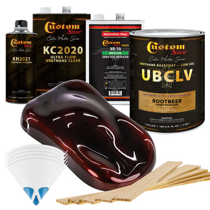 UCB Urethane Ultra Candy Basecoat - Rootbeer Candy Basecoat- Gallon Ultra Flow Kit