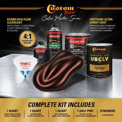 UCB Urethane Ultra Candy Basecoat - Rootbeer Candy Basecoat- Quart Matte Kit