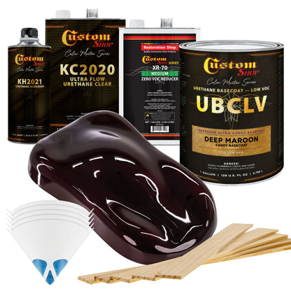 UCB Urethane Ultra Candy Basecoat - Deep Maroon Candy Basecoat- Gallon Ultra Flow Kit