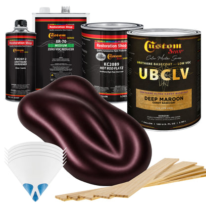 UCB Urethane Ultra Candy Basecoat - Deep Maroon Candy Basecoat- Gallon Matte Kit