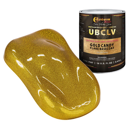 UFC Urethane Ultra Flake Colors - Gold Candy Flake Basecoat- Pint