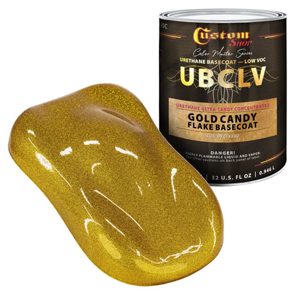 UFC Urethane Ultra Flake Colors - Gold Candy Flake Basecoat- Quart