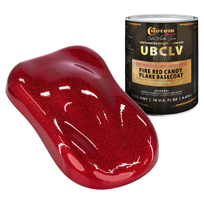 UFC Urethane Ultra Flake Colors - Fire Red Candy Flake Basecoat- Pint