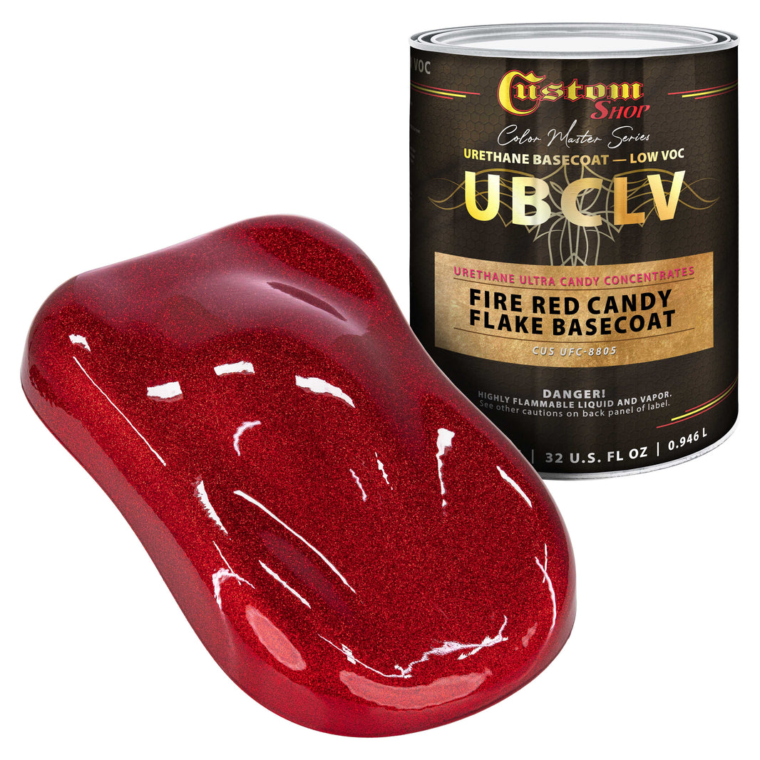 UFC Urethane Ultra Flake Colors - Fire Red Candy Flake Basecoat- Quart