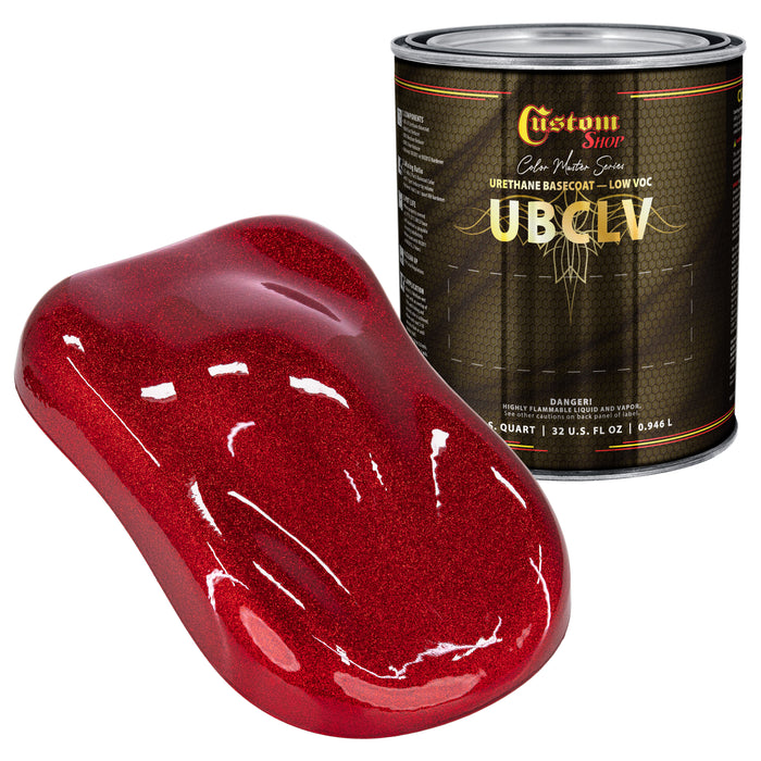 Custom Shop UFC Urethane Ultra Flake Colors - Fire Red Candy Flake Basecoat- Quart