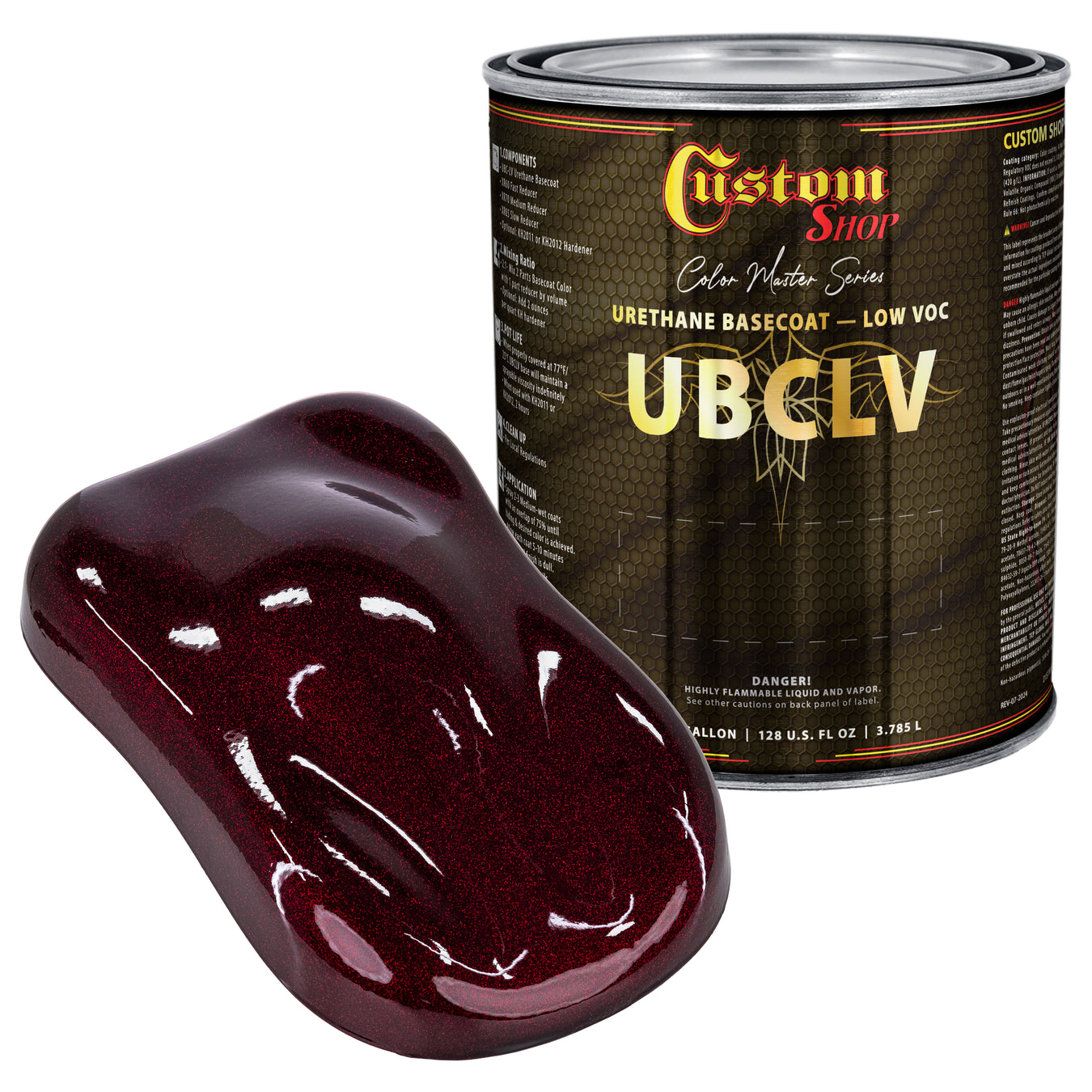 UFC Urethane Ultra Flake Colors - Maroon Candy Flake Basecoat