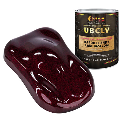 UFC Urethane Ultra Flake Colors - Maroon Candy Flake Basecoat- Pint
