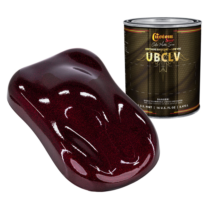 Custom Shop UFC Urethane Ultra Flake Colors - Maroon Candy Flake Basecoat- Pint