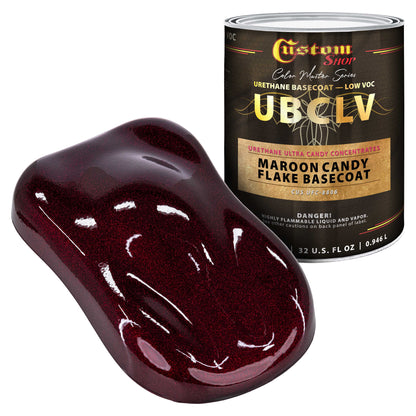 UFC Urethane Ultra Flake Colors - Maroon Candy Flake Basecoat- Quart