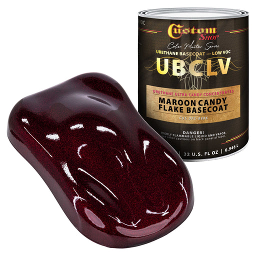 Custom Shop UFC Urethane Ultra Flake Colors - Maroon Candy Flake Basecoat- Quart
