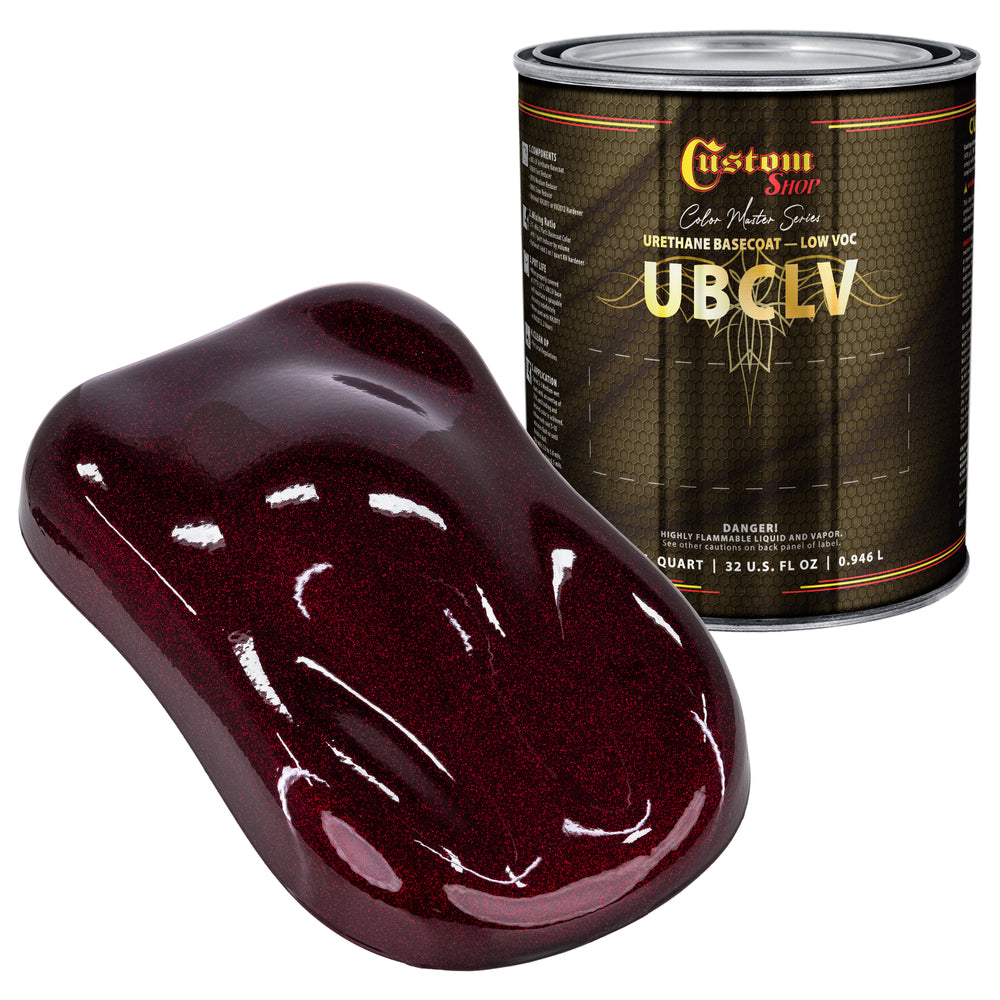 Custom Shop UFC Urethane Ultra Flake Colors - Maroon Candy Flake Basecoat- Quart