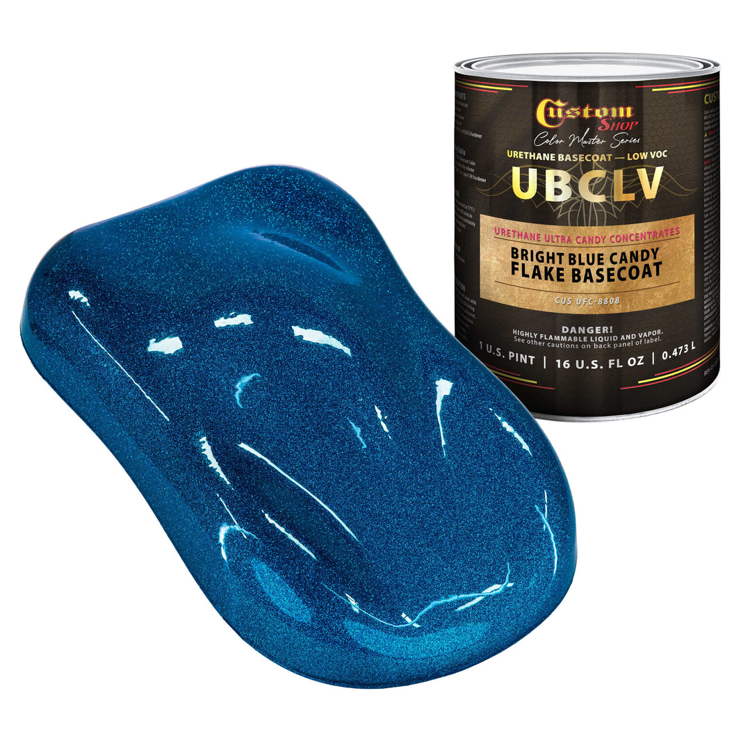 UFC Urethane Ultra Flake Colors - Bright Blue Candy Flake Basecoat- Pint