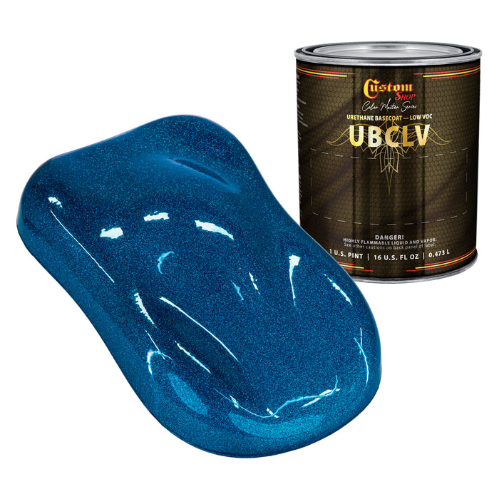 Custom Shop UFC Urethane Ultra Flake Colors - Bright Blue Candy Flake Basecoat- Pint