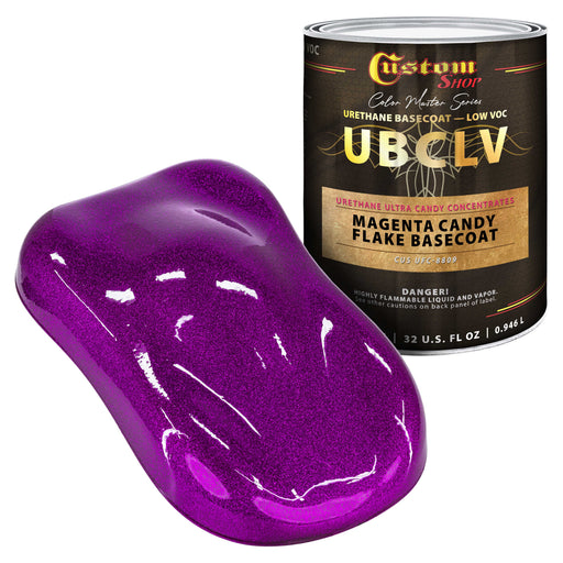 Custom Shop UFC Urethane Ultra Flake Colors - Magenta Candy Flake Basecoat- Quart