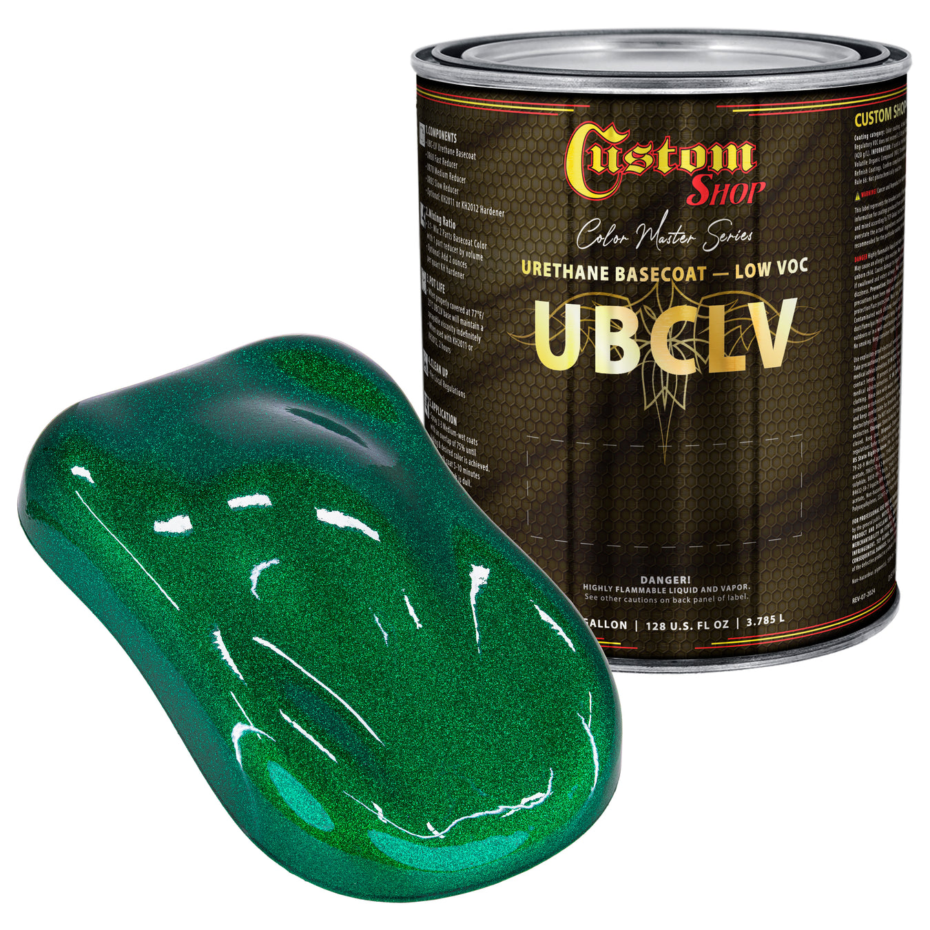 UFC Urethane Ultra Flake Colors - Green Candy Flake Basecoat