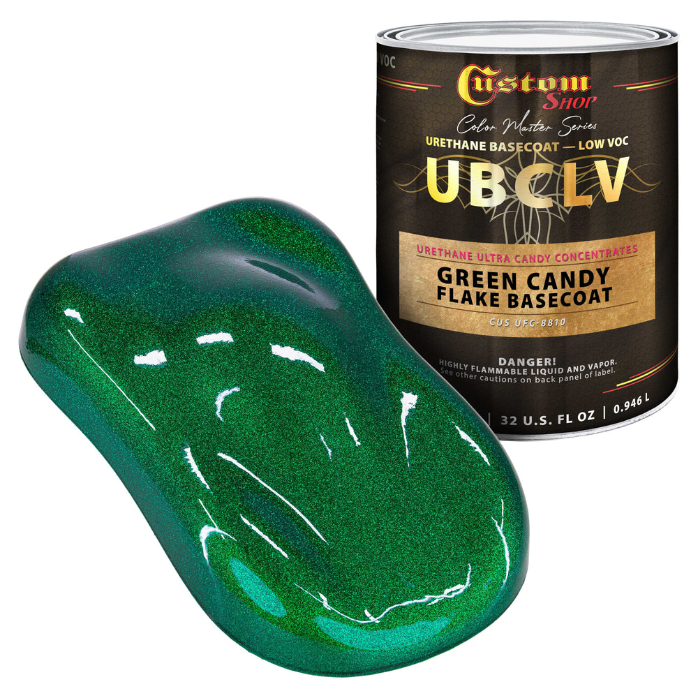 Custom Shop UFC Urethane Ultra Flake Colors - Green Candy Flake Basecoat- Quart