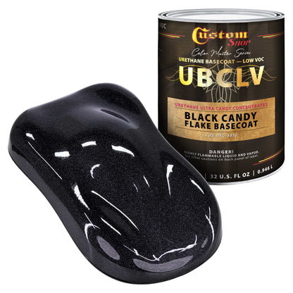 UFC Urethane Ultra Flake Colors - Black Candy Flake Basecoat- Quart