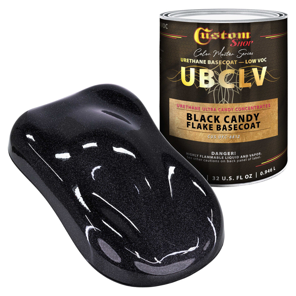 Custom Shop UFC Urethane Ultra Flake Colors - Black Candy Flake Basecoat- Quart