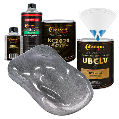UFC Urethane Ultra Flake Colors - Titanium Flake Basecoat- Quart Ultra Flow Kit