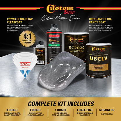 UFC Urethane Ultra Flake Colors - Titanium Flake Basecoat- Quart Ultra Flow Kit