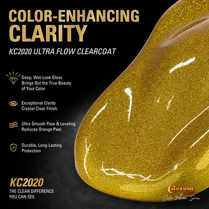 UFC Urethane Ultra Flake Colors - Gold Candy Flake Basecoat- Gallon Ultra Flow Kit