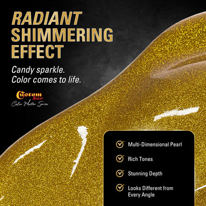 UFC Urethane Ultra Flake Colors - Gold Candy Flake Basecoat- Quart Ultra Flow Kit