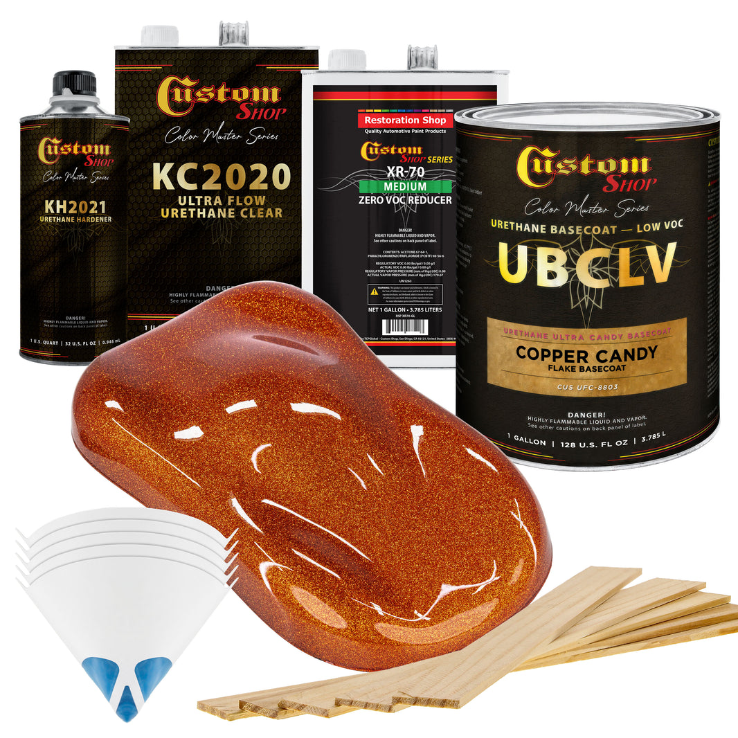 UFC Urethane Ultra Flake Colors - Copper Candy Flake Basecoat- Gallon Ultra Flow Kit