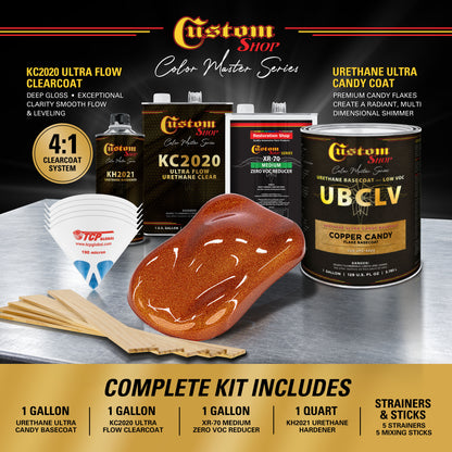 UFC Urethane Ultra Flake Colors - Copper Candy Flake Basecoat- Gallon Ultra Flow Kit