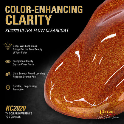 UFC Urethane Ultra Flake Colors - Copper Candy Flake Basecoat- Gallon Ultra Flow Kit