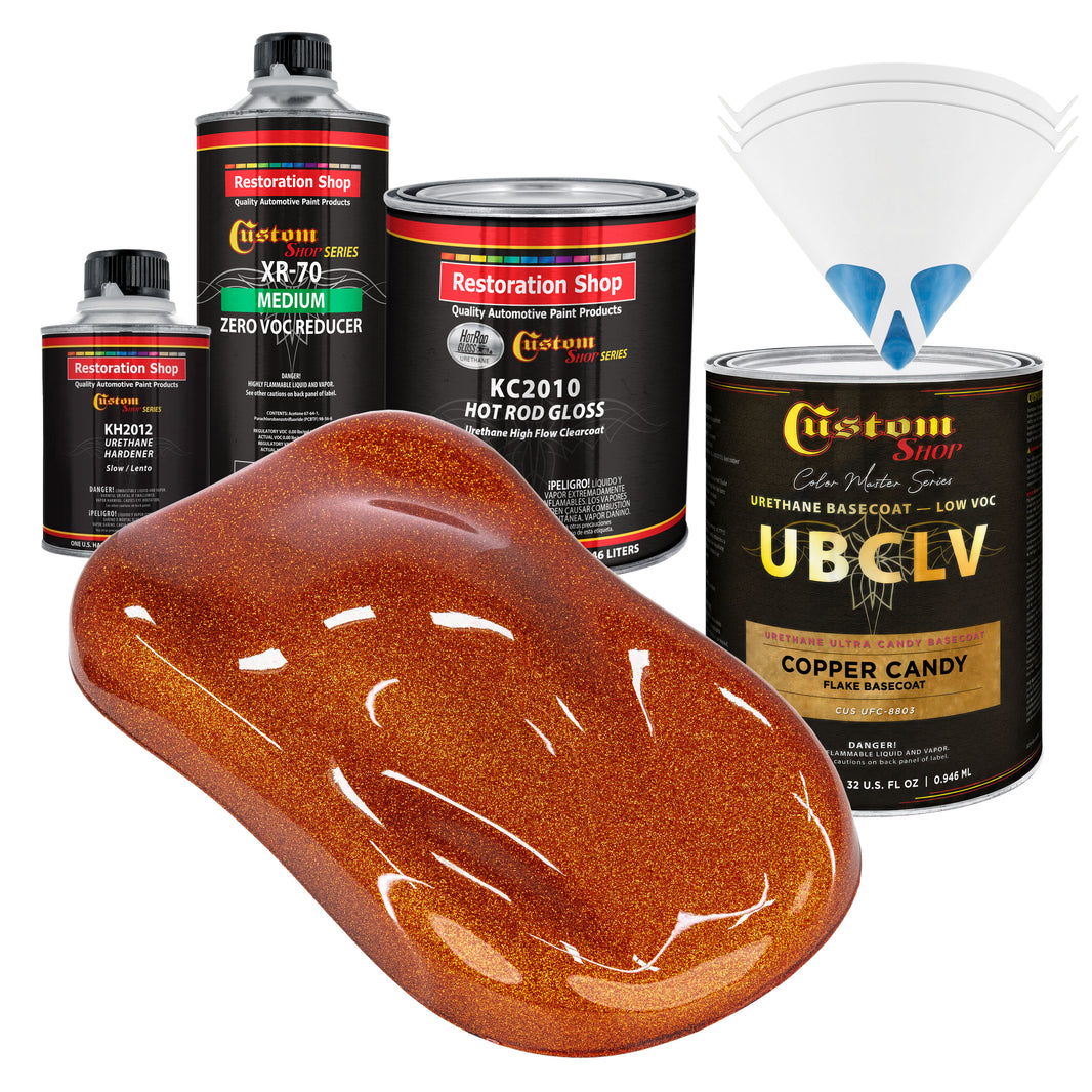 UFC Urethane Ultra Flake Colors - Copper Candy Flake Basecoat- Quart Gloss Kit