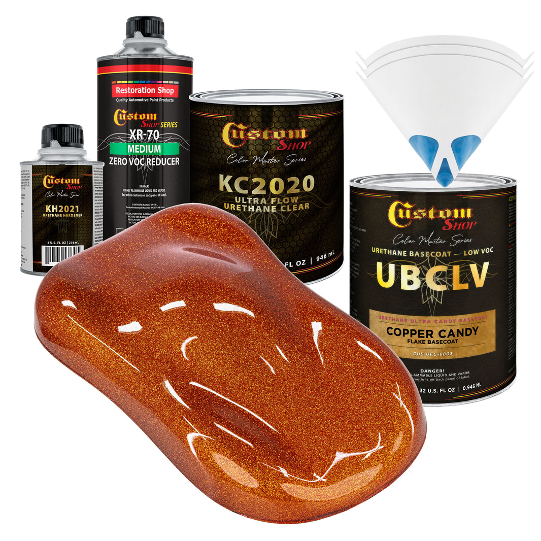 UFC Urethane Ultra Flake Colors - Copper Candy Flake Basecoat- Quart Ultra Flow Kit