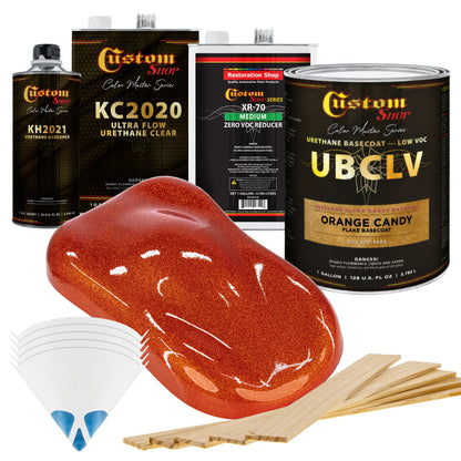 UFC Urethane Ultra Flake Colors - Orange Candy Flake Basecoat- Gallon Ultra Flow Kit
