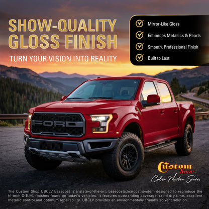 UFC Urethane Ultra Flake Colors - Fire Red Candy Flake Basecoat- Gallon Gloss Kit