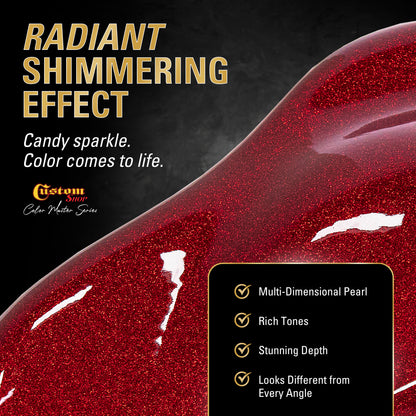 UFC Urethane Ultra Flake Colors - Fire Red Candy Flake Basecoat- Quart Gloss Kit